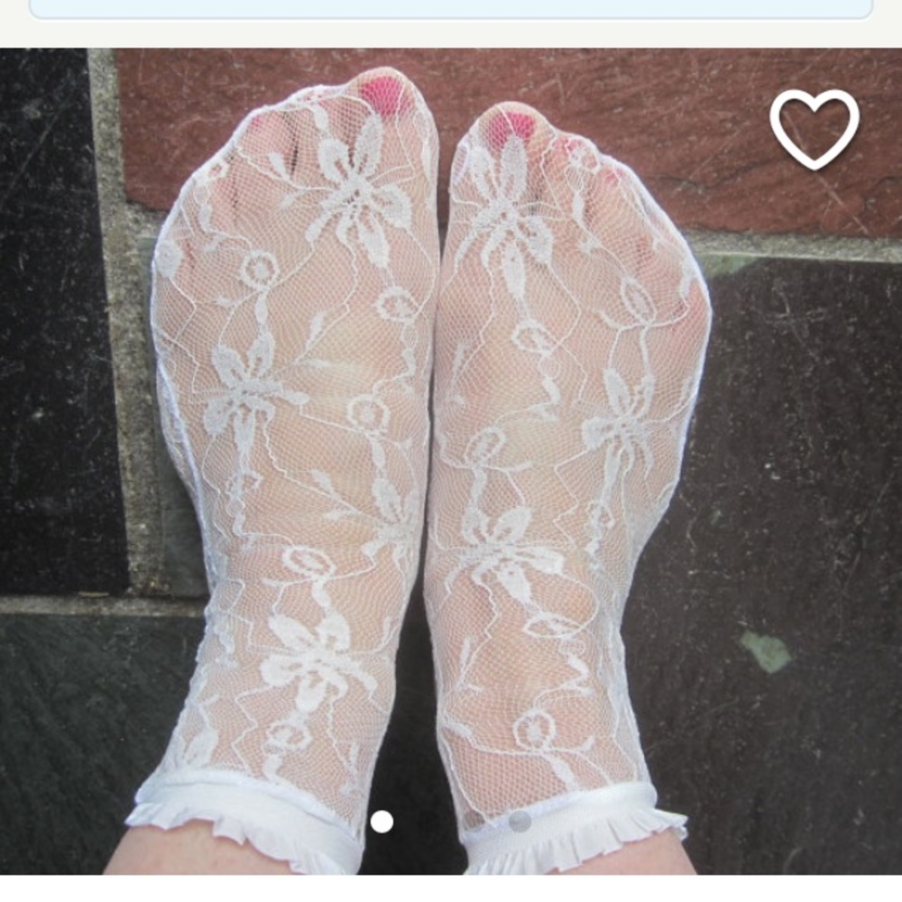 Women’s bride bridal white lace ankle socks